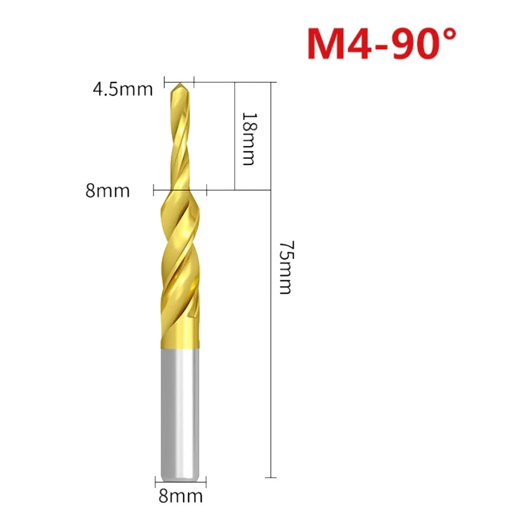 Spiral Step Drill Bit Drill Bits M8 Made Of HSS Reaming 180 2 Holes M5 M6 90 Chamfering Drilling Process Metal