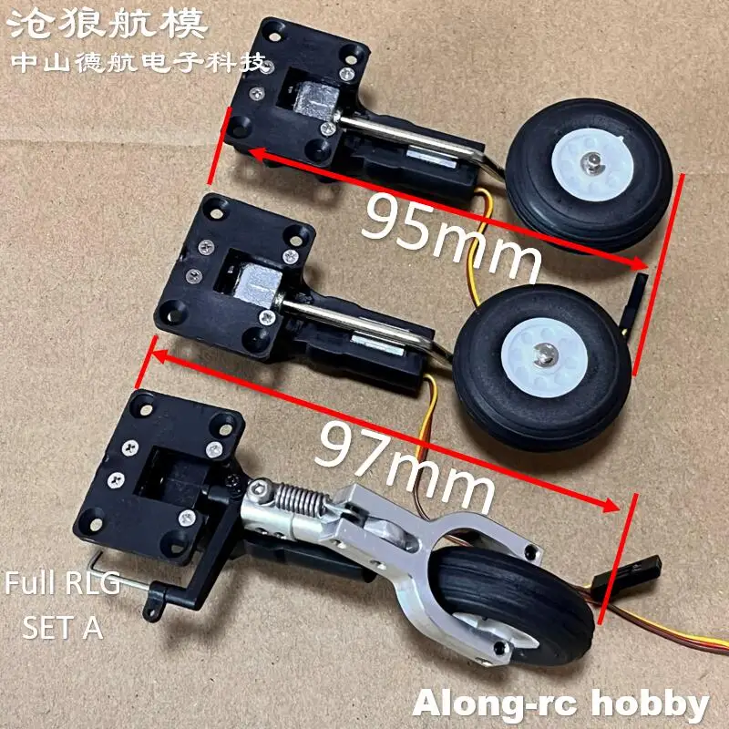 25g Retractable Landing Gear Servo with 36mm PU Wheel for 1.5-2Kg RC Hobby Plane Models Airplane DIY Fighter Model Spare Part