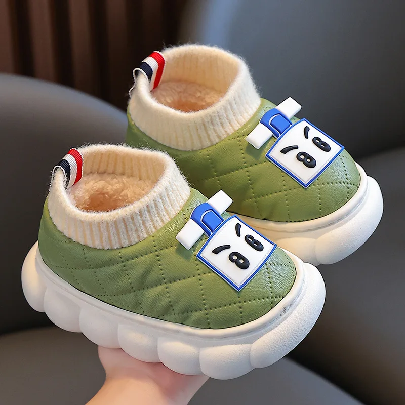 Zapatos Niña modne buty dziecięce urocze kapcie domowe z kreskówek dla dzieci wodoodporne antypoślizgowe kapcie dla chłopców dziewczynki ciepłe