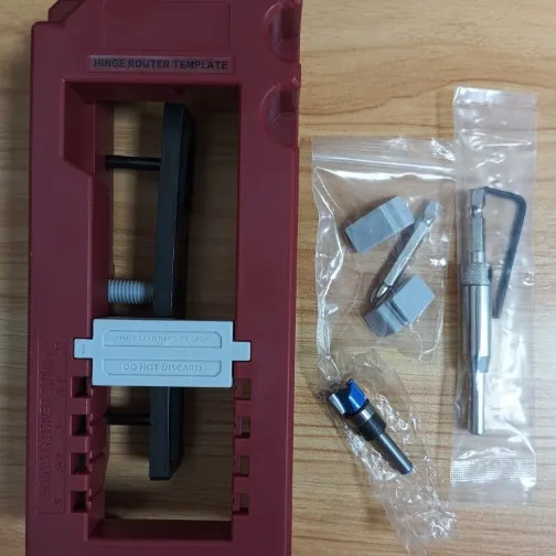 طقم تركيب مزلاج الباب المفصلي للباب، قالب Mortiser لمجموعة تركيب قفل الباب المفصلي الدقيق