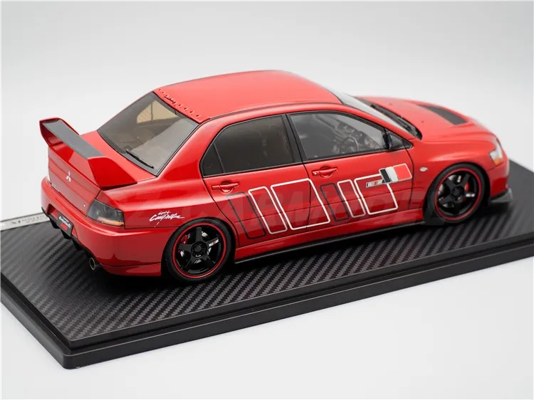 IG 1:18 Lancer Evolution EVO IX MR CT9A Red JDM Simulation Limited Edition Resin Metal Static Car Model Toy Gift