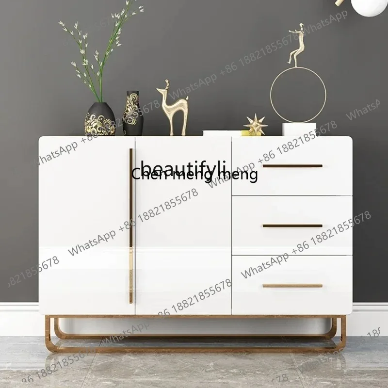 

lhy 26 new Modern Minimalist Metal Sideboard Cabinet, Corner Kitchen Storage, Large Capacity Locker, Light Luxury Paint, YJ ss 2