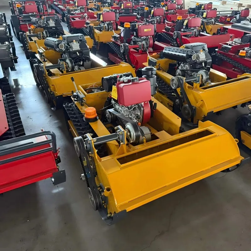 Customized Industrial 800 1000 1200mm RC Flail Robot Mower Wireless Grass Cutter Diesel All Terrain Crawler Remote Control Lawn