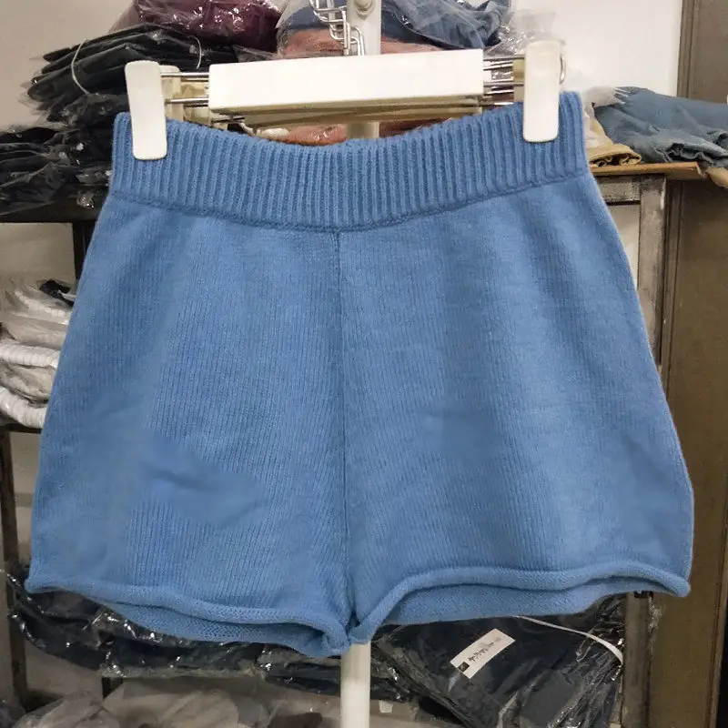 

Knitted Wide Leg Casual Shorts Women's Summer New Sweet Thin High Waist Artistic Retro Drape Casual Pants Fashion