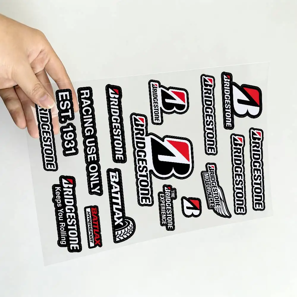 For Bridgestone Reflective Motorcycle Stickers, 3M Safety Warning At Night In The Dark Scooter Helmets - view 4