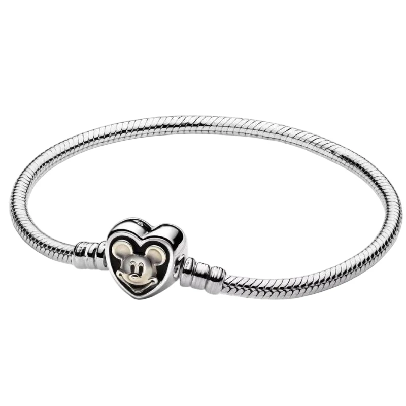 Potdemiel New 925 Sterling Silver Heart-shaped Butterfly Snowflake Dream Catcher Luxurious DIY Bracelet Women's Jewelry Gifts
