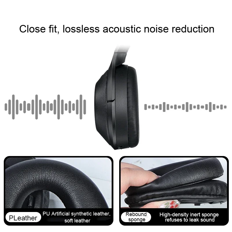 وسادات الأذن لسوني WH1000XM4، WH-1000XM3، WH-1000XM2، MDR-1000X غطاء عصابة الرأس وسادة سستة واقية