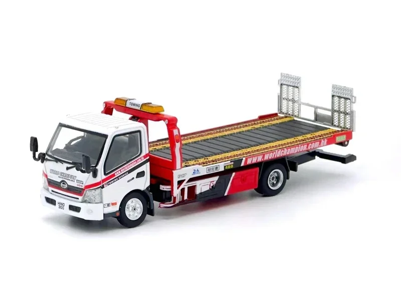 

Unique Model × Tiny 1/64 Hino 300 Dutro Full floor trailer Simulation Alloy Model Cars