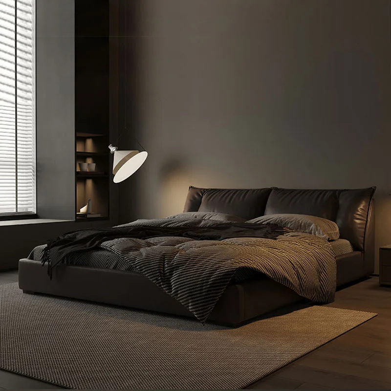 Black Luxury Backrest Double Bed Frame Surround Couples Clearance Double Bed Smart Luxury King Cama De Casal Furniture For Home