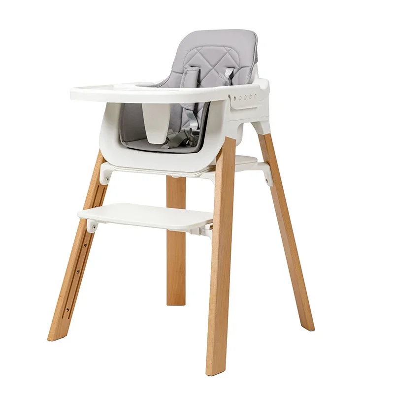 Baby Highchair Lovely EN14988 Baby Feeding Chair Model Wooden New Babies and Kids Plastic Living Room Kitchen Modern