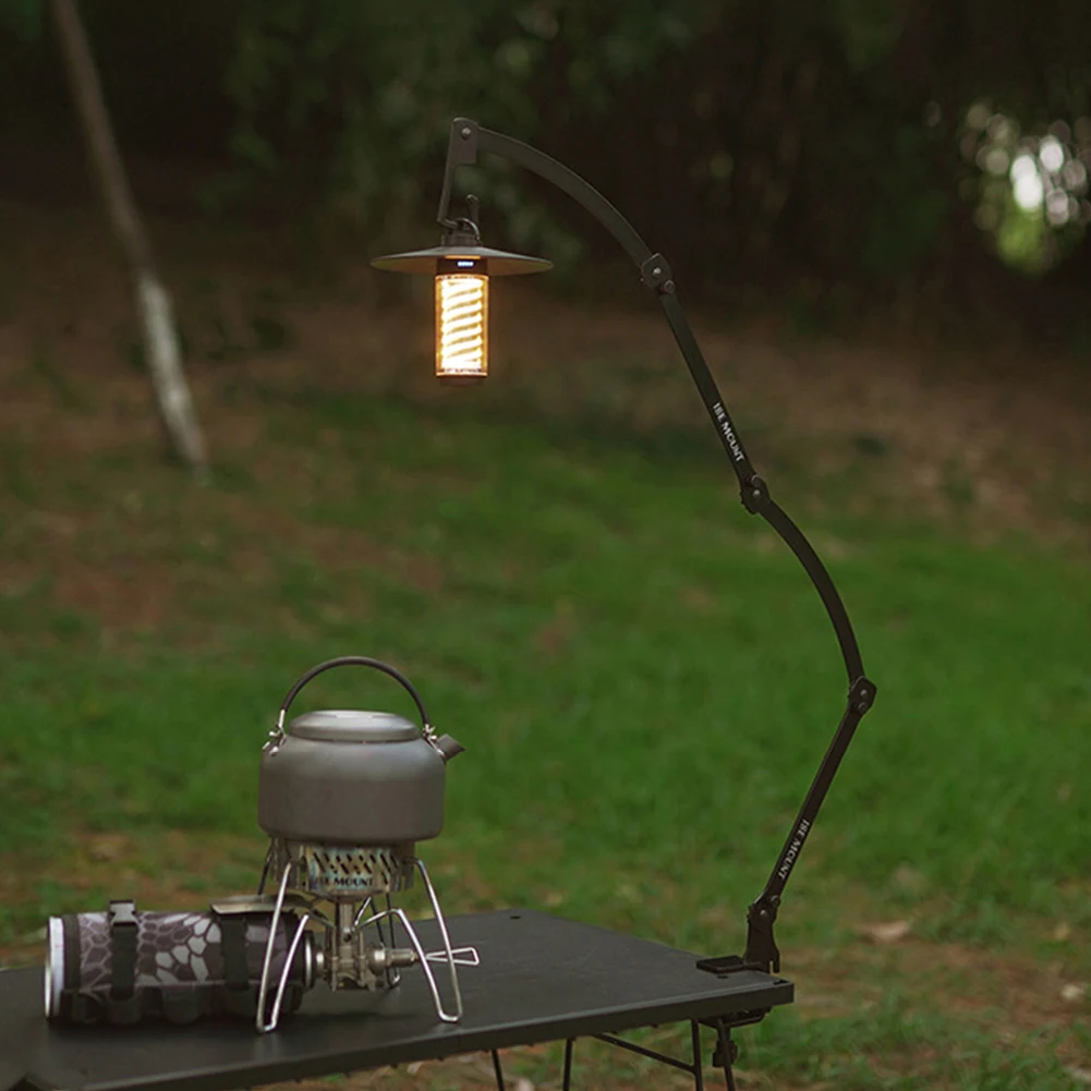 Ultralight Camping Lamp Stand Portable Outdoor Table Lantern Hanger Rack For Tent Lantern Hanging Stand Foldable Lamp Stand