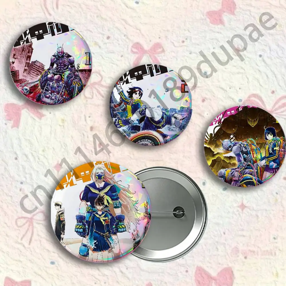 Nuevas insignias de anime T-Tank Chair, redondas, personalizables, de 25, 32, 44, 58, 75 mm, artículos para fans al por mayor, regalos promocionales hechos por fans.