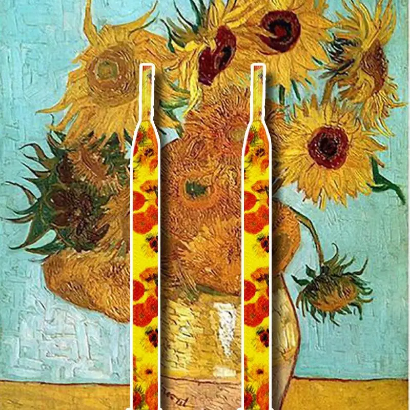 Flache Schnürsenkel für Schuhe, Freizeitschuhe, Sneaker, Canvas-Schnürsenkel, Sternenhimmel, Sonnenblume, für Mädchen, Surf-Wellen-Schnürsenkel – Detail 9