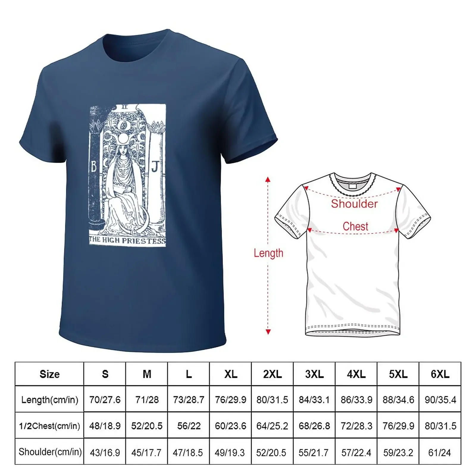 Tarot Card : The High Priestess black & white T-Shirt plain sweat for a boy mens t shirts casual stylish