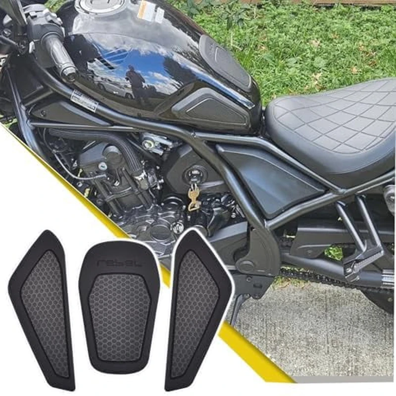 

Motorcycle Tank Pad Fuel Tank Side Knee Traction Anti Slip Pads Fits for Honda CMX 1100 Rebel CMX1100 REBEL1100 ABS 2021-2025