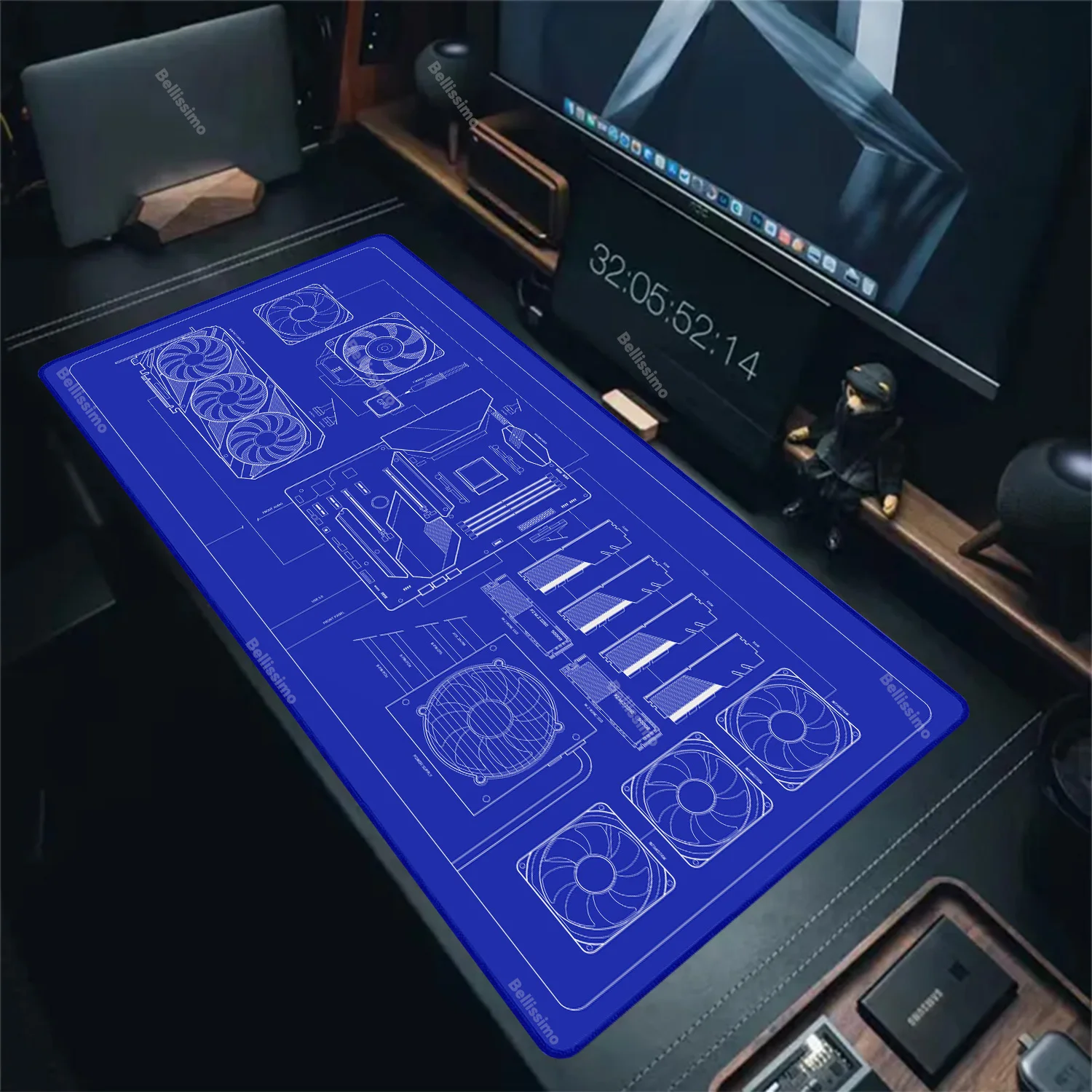 

Desk Mat Artistic line Design Mousepad Big Abstract CPU Mouse Pad With Lockedge Office Non-slip Carpet Gaming Accessory Deskmat