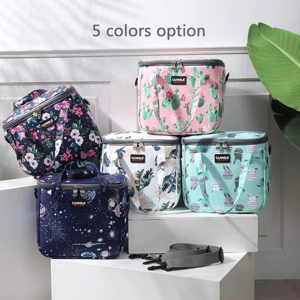 

Cute Insulated Lunch Bags Oxford Reusable Cooler Bag Thermal Portable Food Storage Box for Teens Adults Work School Outdoor
