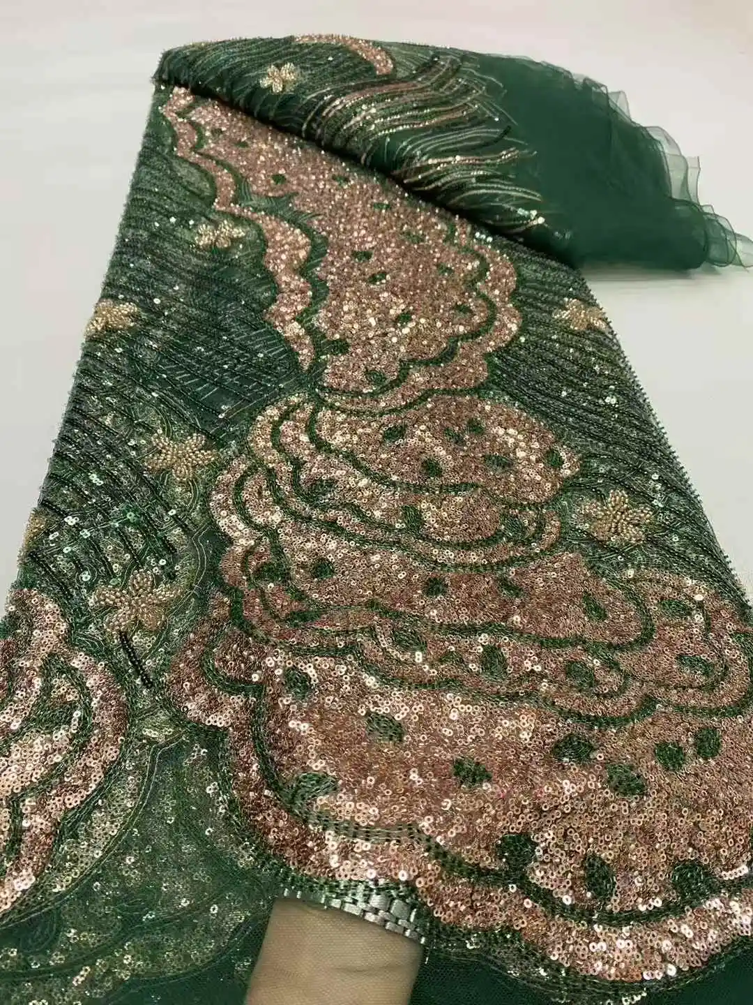 الترتر الأفريقي مطرز أقمشة الدانتيل النيجيري العريس التطريز عالية الجودة الفرنسية تول أقمشة الدانتيل لحفل الزفاف-DP