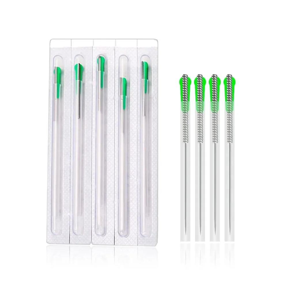 Acupuncture Needles with Individual Tube 200pcs Sterile Disposable Acupuncture Needle Stainless Steel 1 Needle with 1 Guide Tube