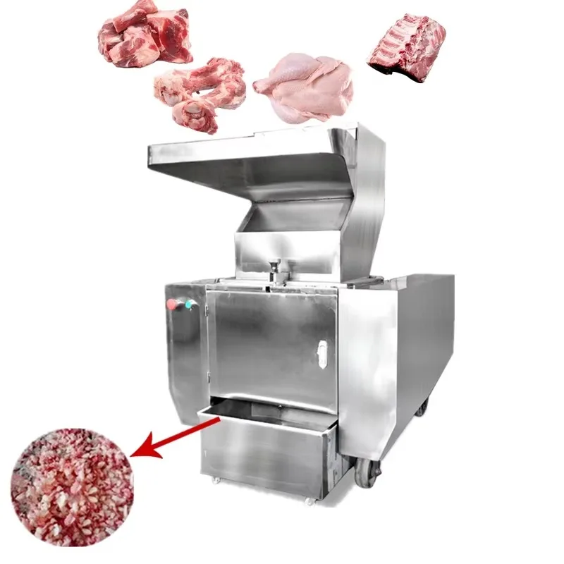 Custom Made Stainless Steel Automatic Shredder Cow Bone Mill Powder Crush Crusher Machine Sheep Pig Bone Breaking Grinding