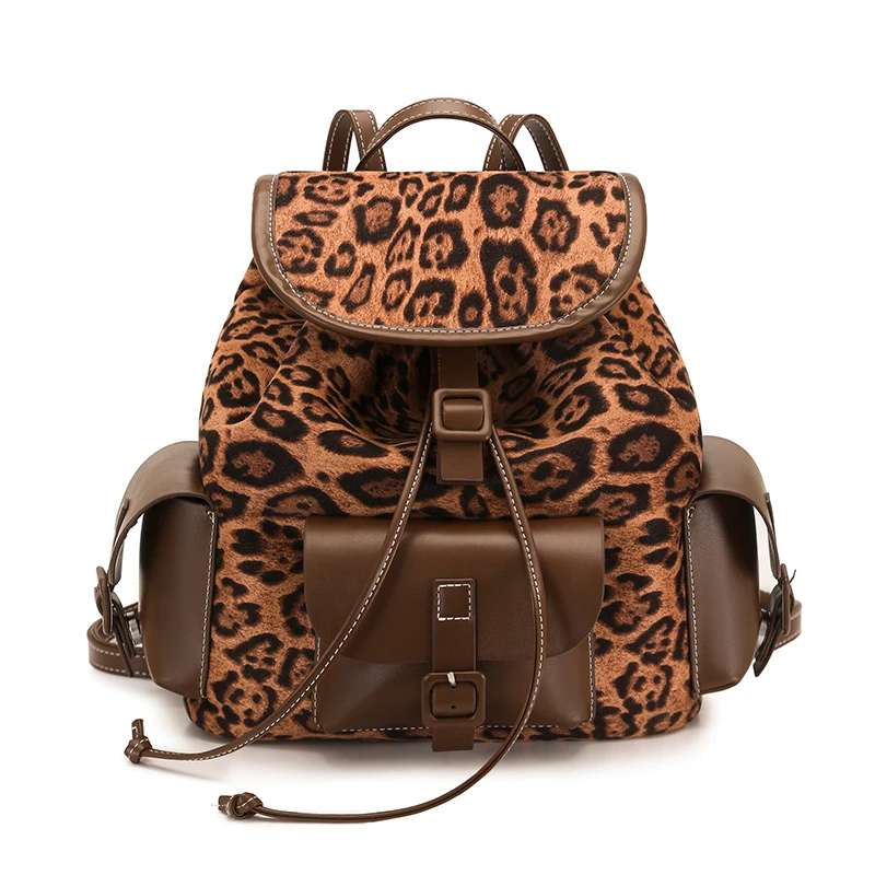 

Высококачественные женские рюкзаки из искусственной кожи, модные женские сумки на плечо для ноутбуков, повседневные женские леопардовые дорожные рюкзаки для подростков