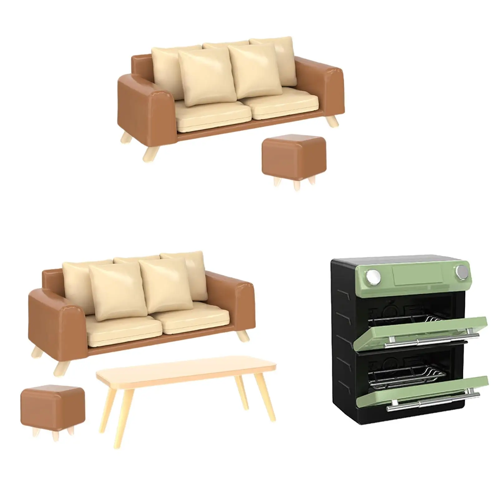 Dollhouse Miniature Sofa Dollhouse Furniture for Decoration Scenery Supplies