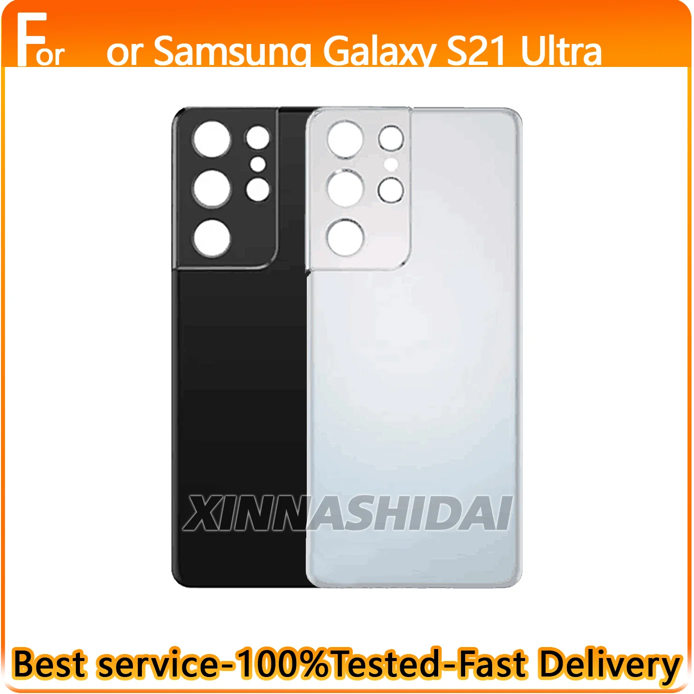 For Samsung Galaxy S21Ultra SM-G998B SM-G998U Battery Back Cover Housing Panel With Camera Glass