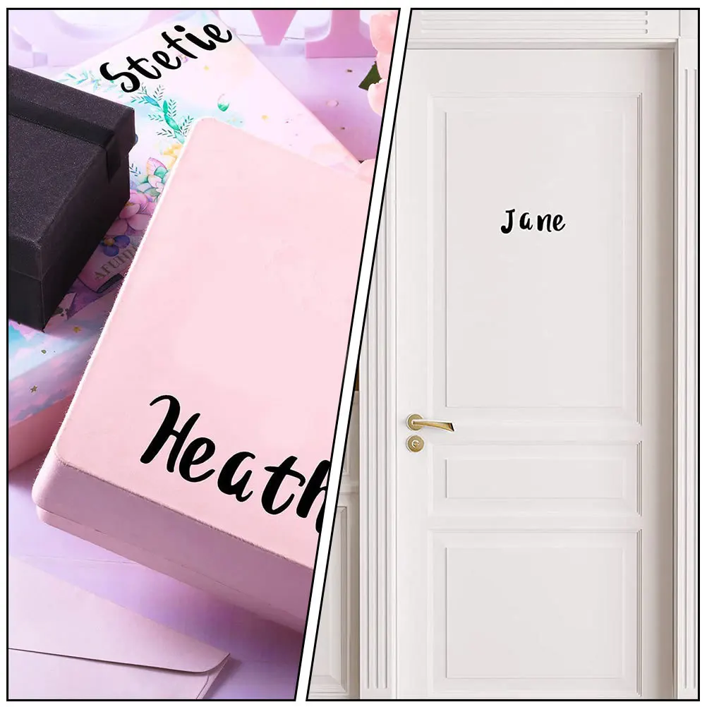 

8Pcs Alphabet Number Stickers Self Adhesive Waterproof PVC for Window Door Mailbox Address Label DIY Outdoor Indoor Decals