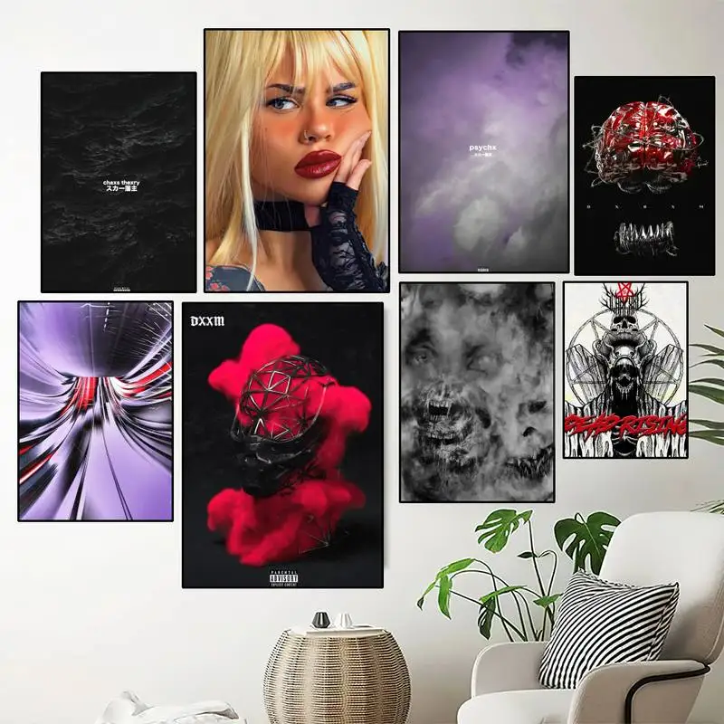 

Rapper S-Scarlxrd POSTER Prints Wall Painting Bedroom Living Room Wall Sticker Small