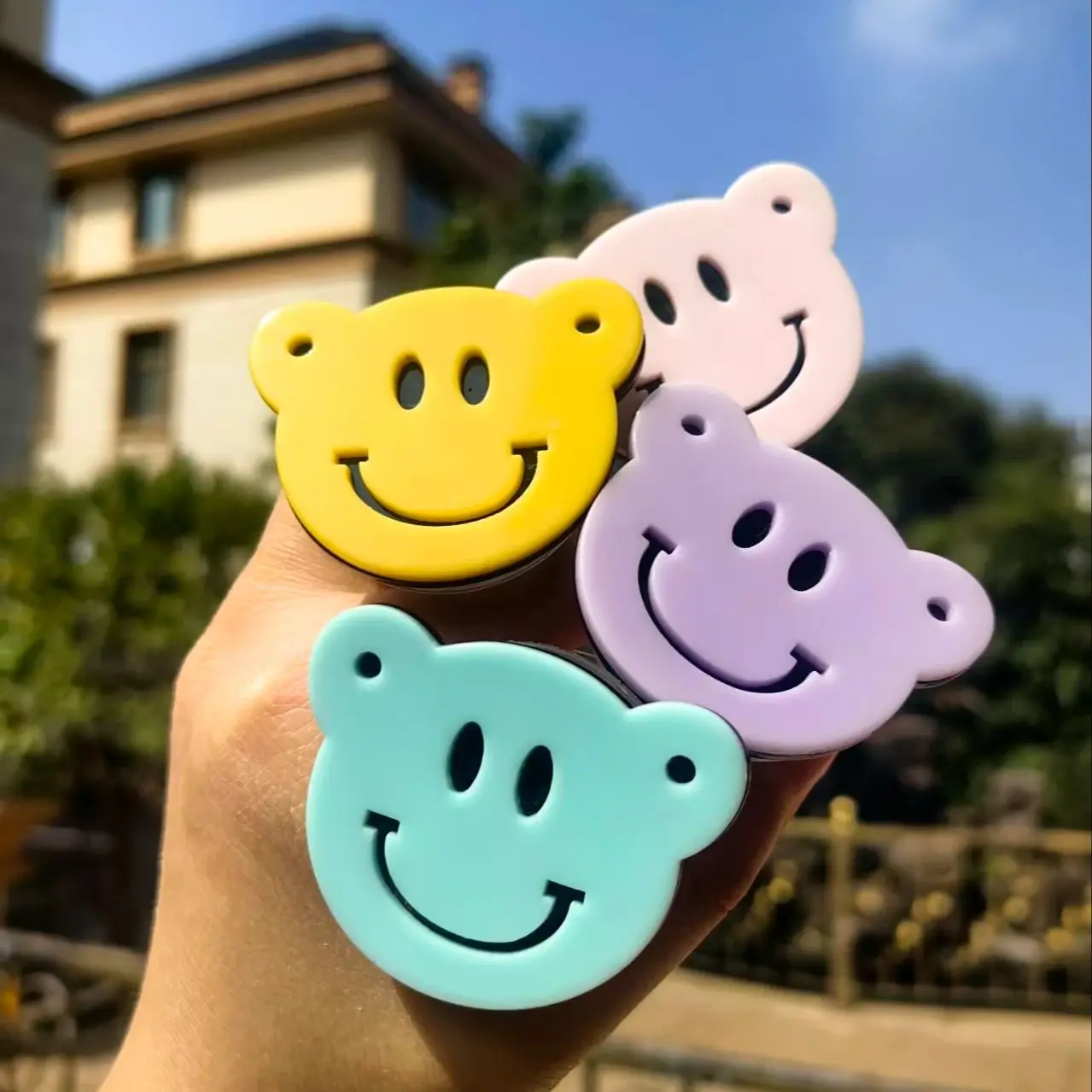 Soporte Universal para Teléfono con Diseño de Oso de Dibujos Animados, Griptok para iPhone, Soporte de Escritorio con Diseño de Sushi