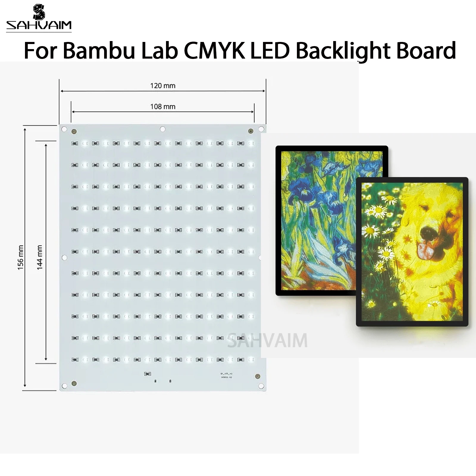 For Bambu Lab Lithophane Led Panel CMYK LED Backlight Board PLA Basic CMYK Lithophane Bundle 3D Print Lithophane Photo