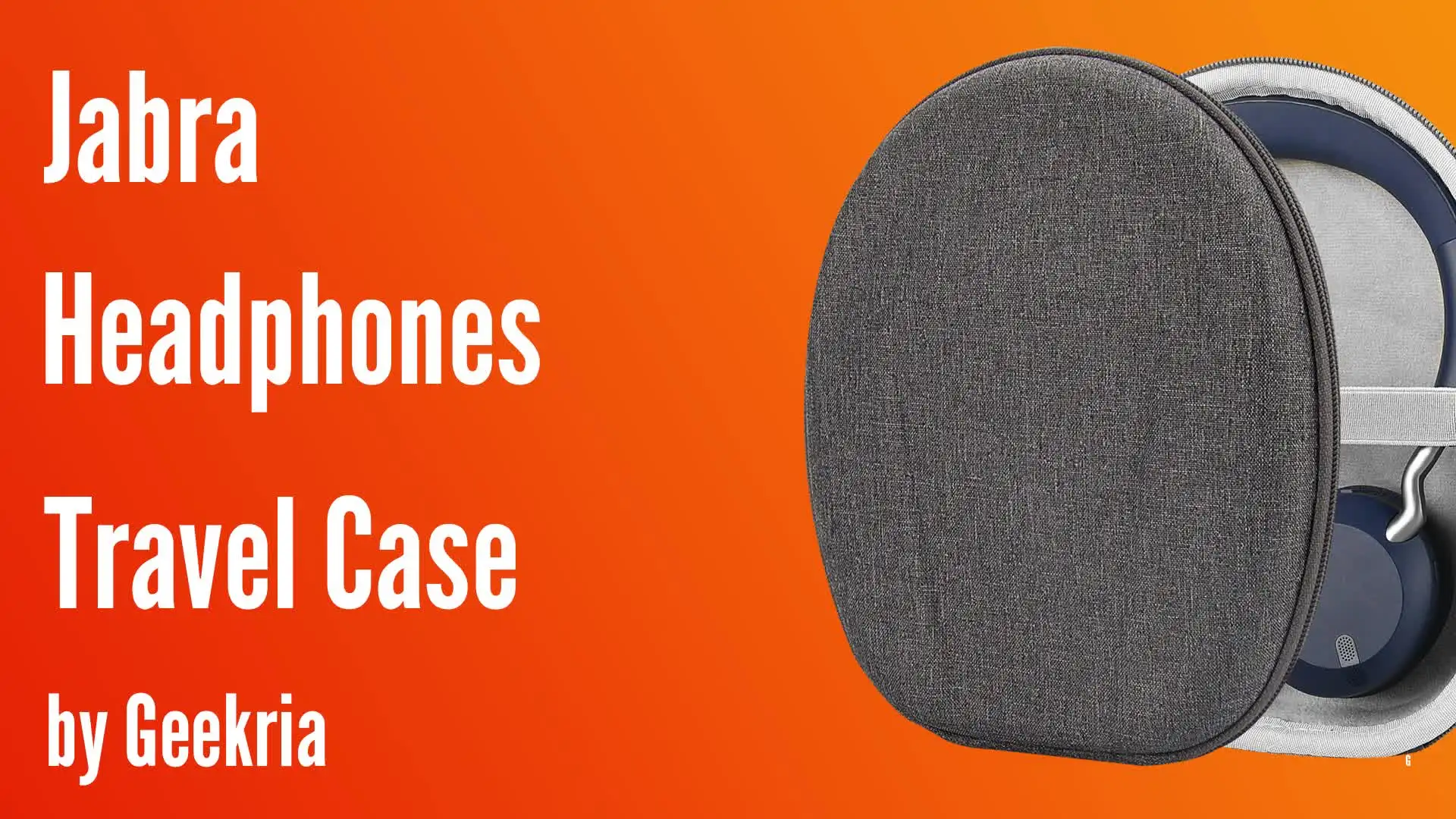 Étui Geekria Shield Compatible avec Jabra Elite45h, Evolve2 75/65/55/50/30 et Plus, étui de Voyage Rigide de Remplacement Protecteur avec Rangement des câbles (Noir