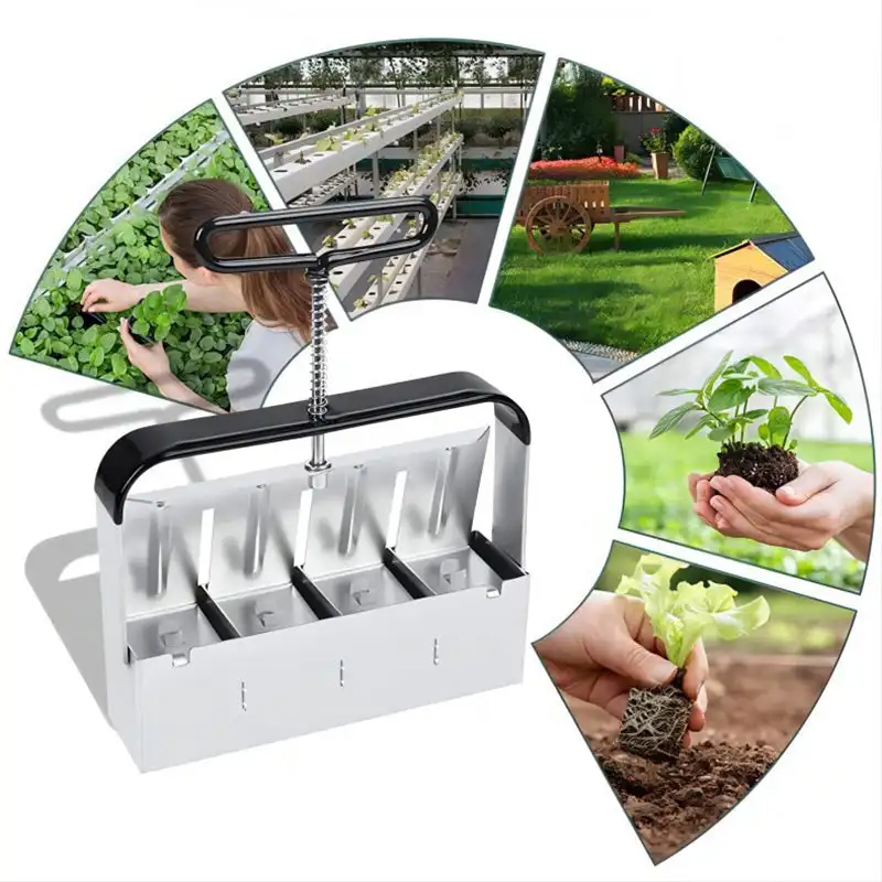 Manual Cell Soil Block Maker,Manual Eco Friendly Space Saving with Comfortable Grip Soil Blocker for Garden Soil Block