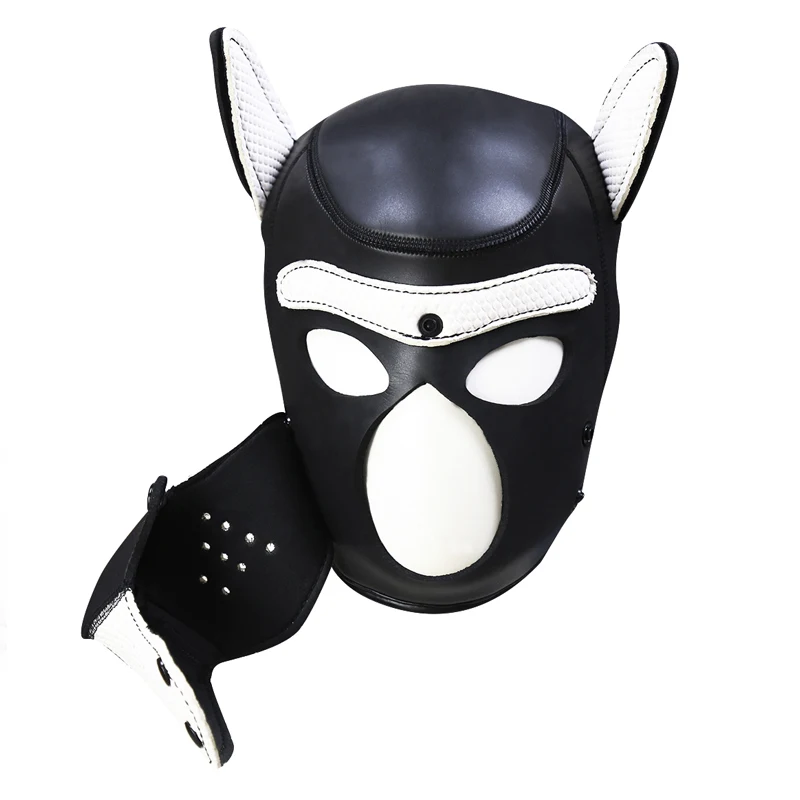 Bdsm Fetish Alternative Bondage Gear Puppy Play Dog Hood Mask Slave Neck Collar Lead Drag Chain Couples Game Role Play Sex Toys