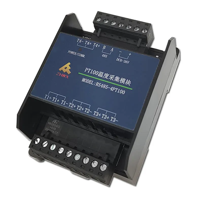 RS485-4PT100 Temperature Acquisition Module Features 4 Channels Temperature Transmitters Isolated Communication Modbus Protocol