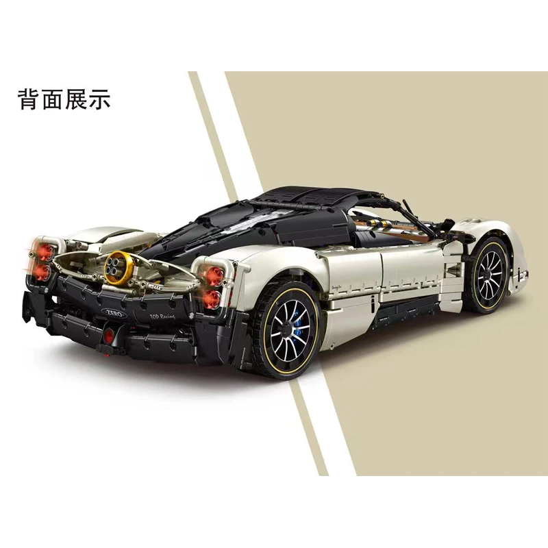 New JD118 4866pcs Technical 1:8 Sports Car Utopia C10 Building Blocks Bricks Assembling Model Toys for Boys Birthday Gift Set