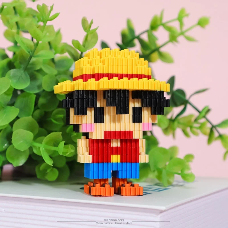 Miniso Luffy Chopper Micro Diamond Building Blocks bricks 3D DIY assembly Modeling juguetes educativos para niños