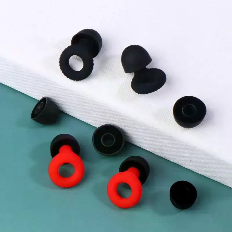 1 مجموعة رقيقة جدا حلقة شكل النوم المعونة سدادات قابلة لإعادة الاستخدام سيليكون الأذن التوصيل مقاوم للماء السباحة سدادة الأذن الحفل حماية السمع #4