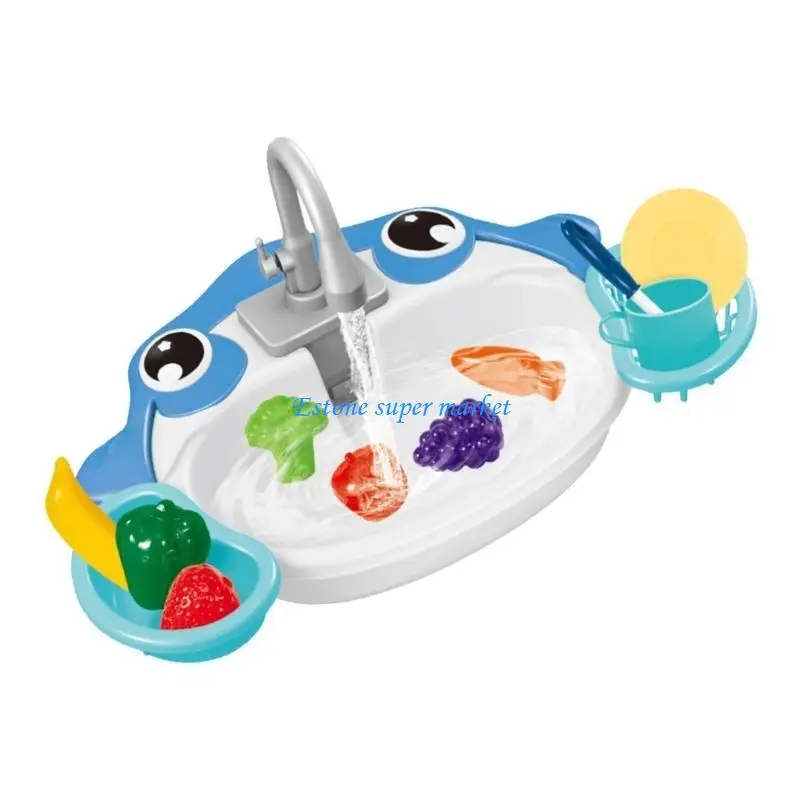 090B Innovatieve elektrische waterrecycling Gootsteenspeelgoed Keukenspeelset stimuleert goede gewoonten bij kinderen door