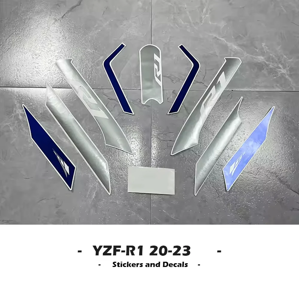 For YAMAHA YZFR1 YZF-1000 R1 2020-2023 Fairing Shell Sticker Decal Hollow Line Design Front Full Vehicle Sticker All Logos