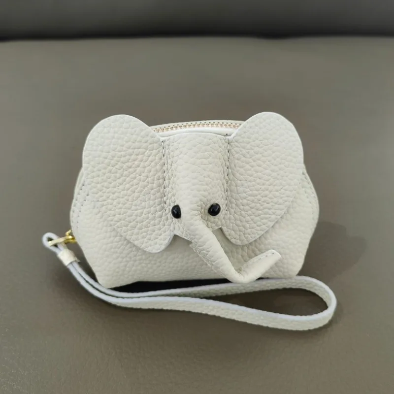 

Cute elephant coin purse with female niche design, portable coin coin purse, creative cartoon hand held key storage bag