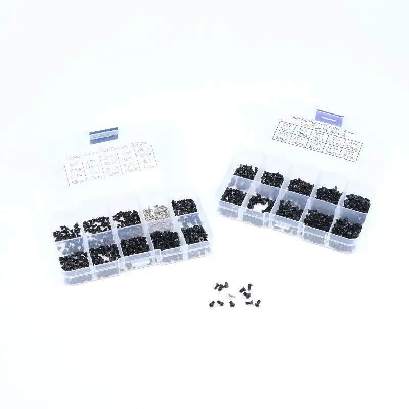 -500/600Pcs M2 M2.5 M3 Mini Screw Set Carbon Steel Computer Notebook Laptop Repair Screws Kit