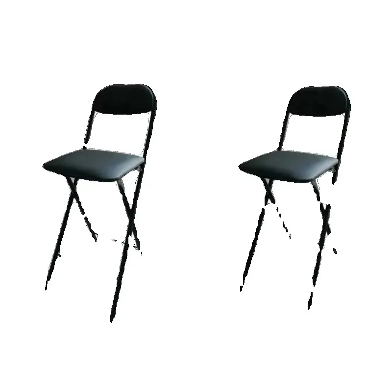 Folding Bar Stools with Back Tall Leather Padded Counter Height Foldable Chairs for Kitchen or Bar Compact Bar Seating