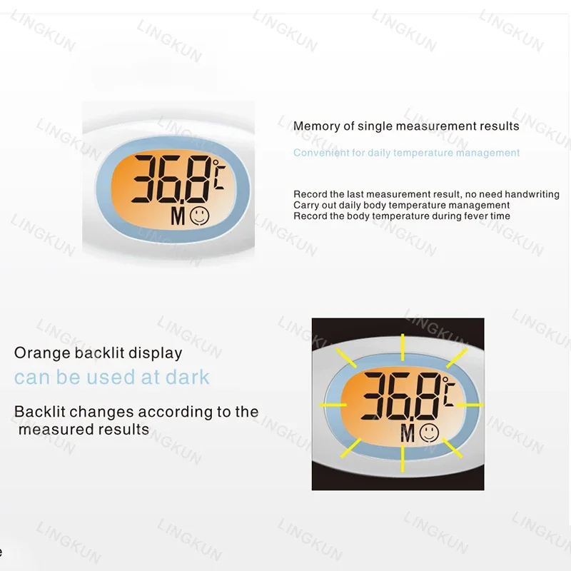 Oral Armpit Rectal Temperature LED Display Silicone Fast 8S Thermometer for Fever Digital infrared Basal Body Thermometer