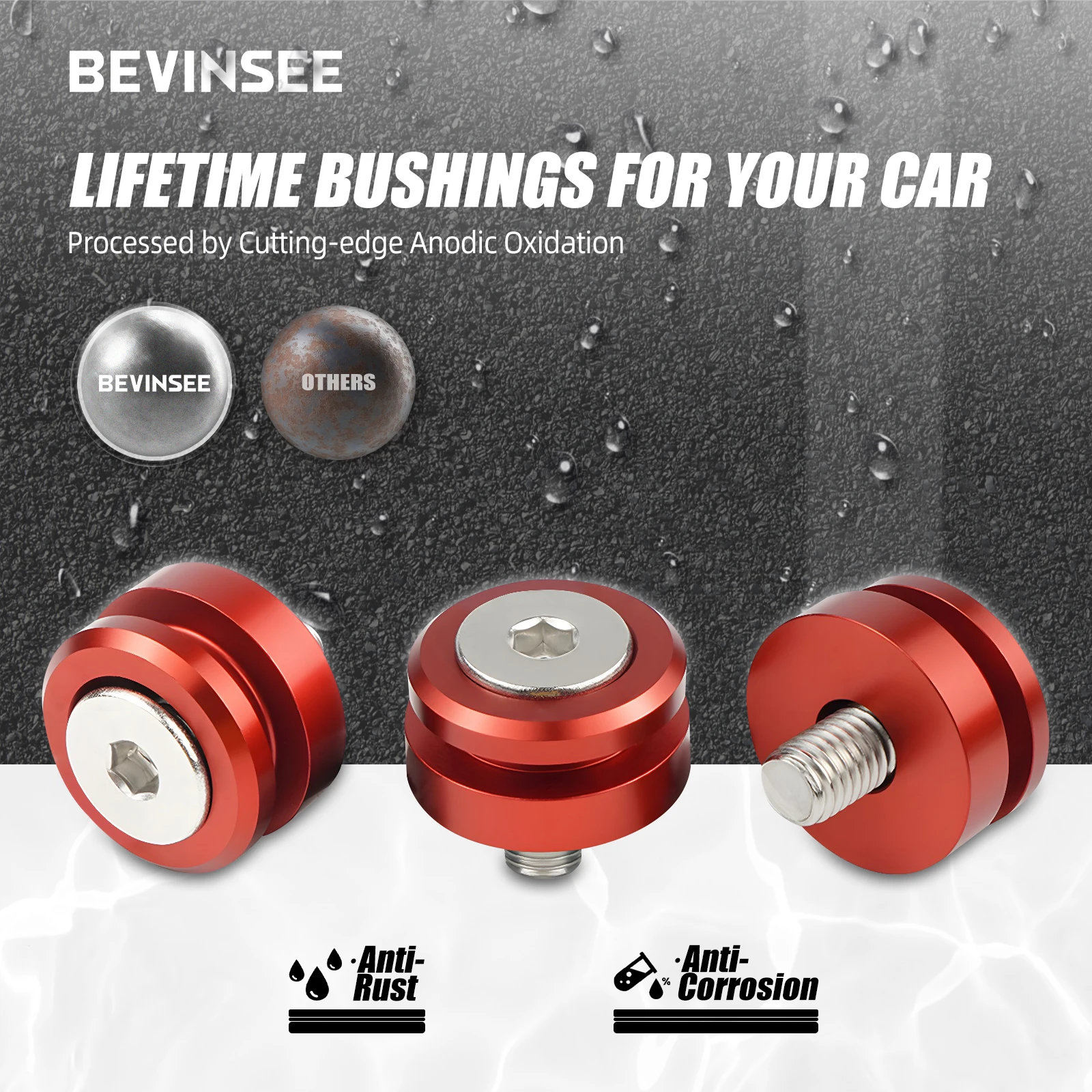 BEVINSEE Shifter Base Bushings for Honda Civic/Civic Si/FN2 Type R/FD2 Type R 8th Gen MT Only