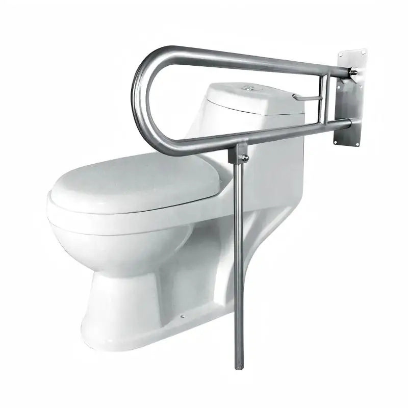 

Disabled Bathroom Folding up Toilet Handrail 304 Stainless Steel Grab bar Support for Home Hotel Safety