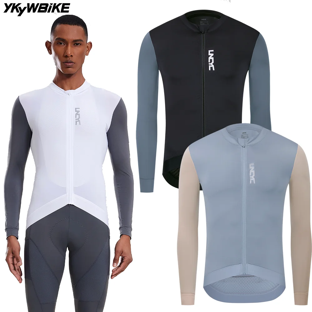 

UNCYC Men's Long Sleeve Pro Team Cycling Jersey MTB Breathable Spring Summer Road Bike Shirt Full Sleeve Jersey Bicycle Clothing