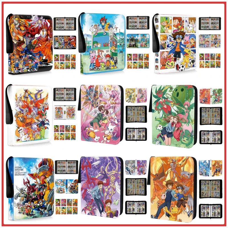 

900pcs Digital Monster DTCG Card Album 9Grid54Pages Zipper Cards Binder Book Folder Digimon Adventure Games Card Collection Book