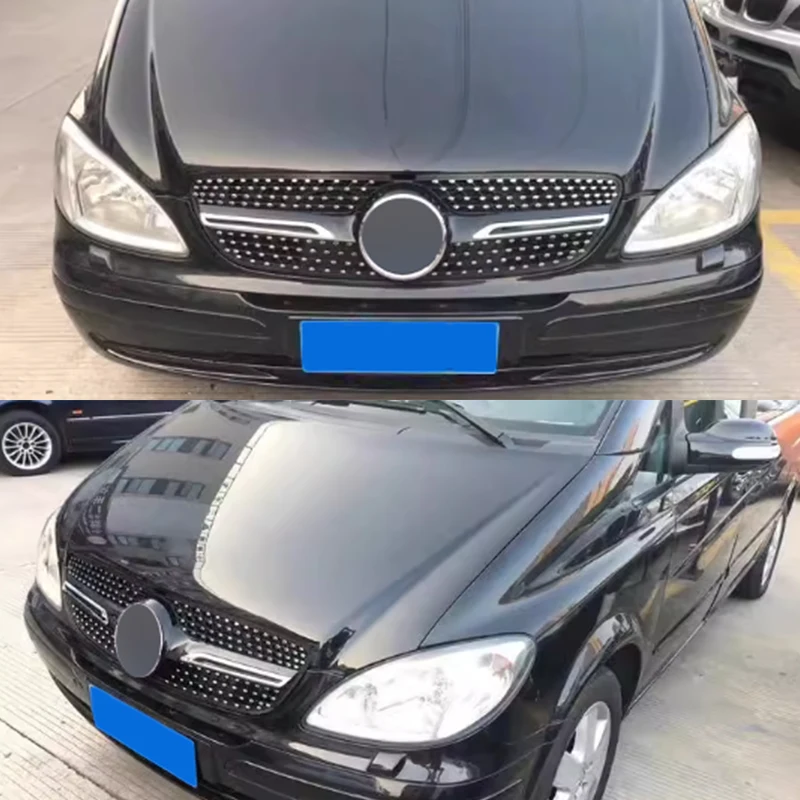 Front Grille For Mercedes-Benz W639 Viano/Vito 2006 2007 2008 2009 2010 Front Bumper Racing Diamond Grill Tuning Accessories