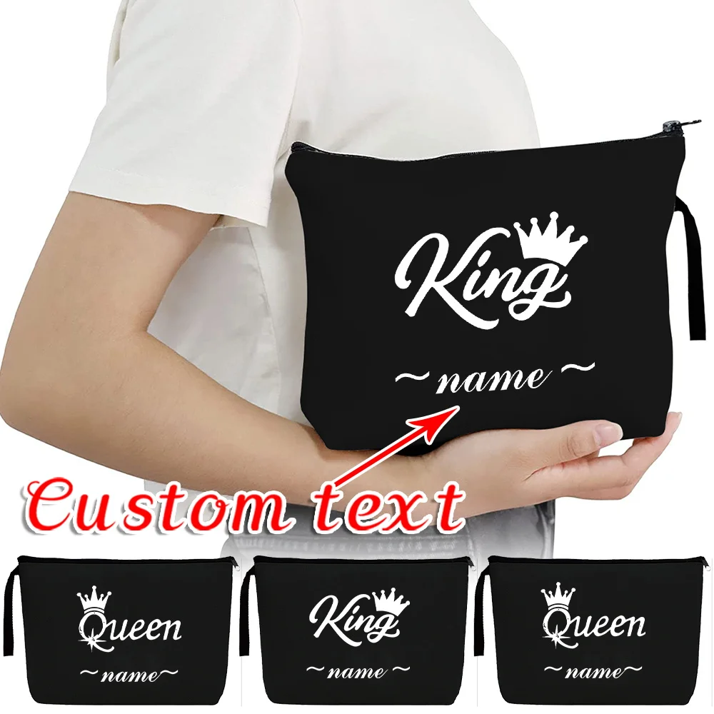 

Customized Name Makeup Bag Portable Makeup Bag Convenient Travel Makeup Bag Women's Canvas Handbag